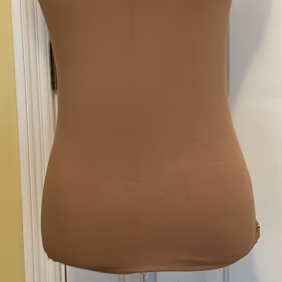 Caché Champagne Vintage Animal Print Top w/ Sequin Front - Picture 7 of 9